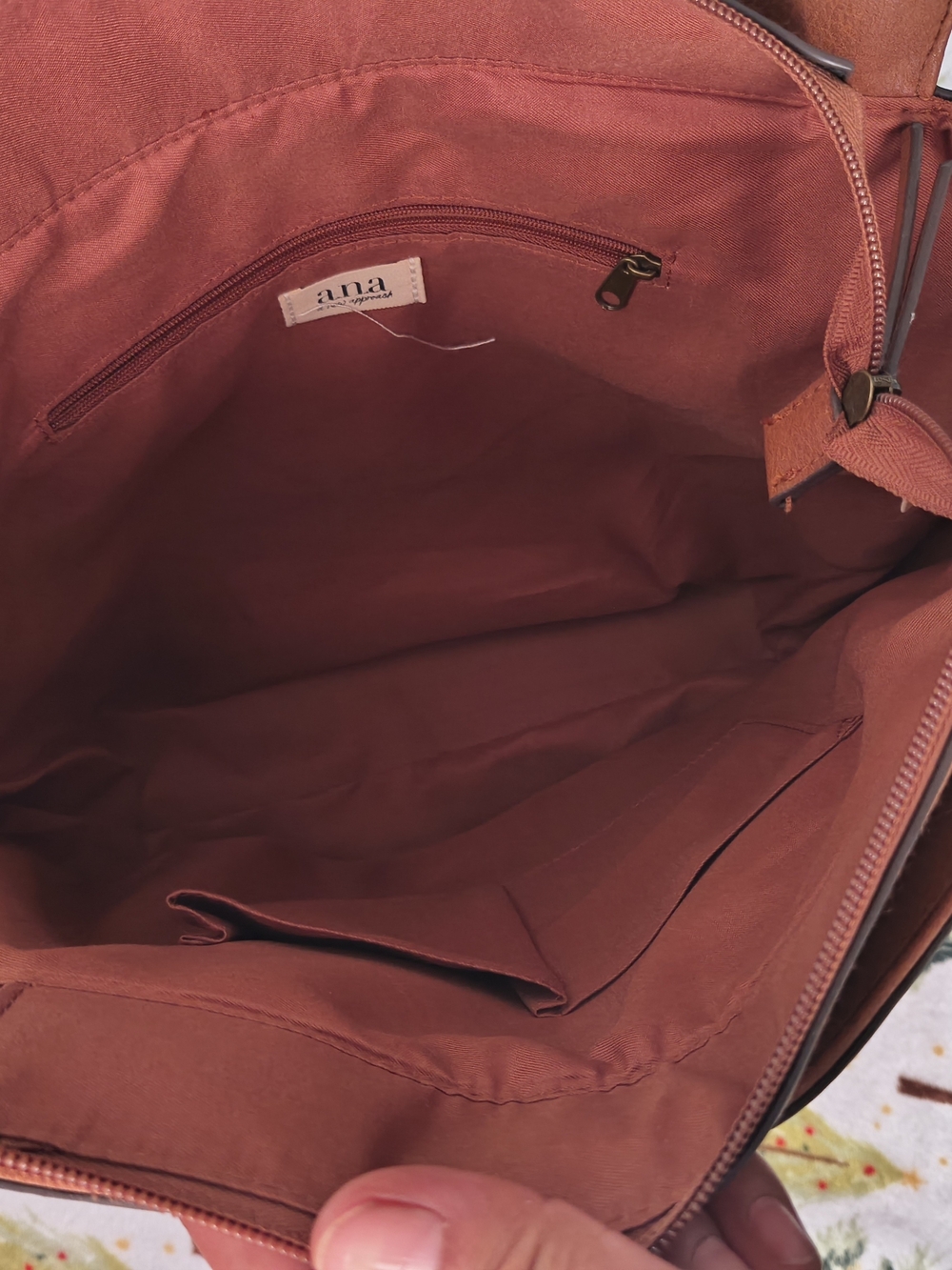 Check The Description,Classic Tan Leather Tote Bag - Structured Everyday Handbag - Picture 4 of 11